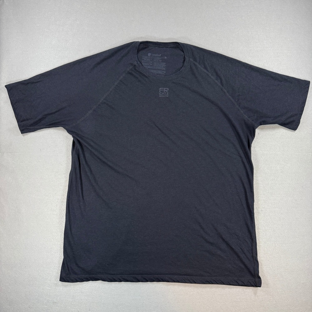 Tyndale FR T-Shirt Mens 2XL Black Flame Resistant CAT1 NFPA 2112 Base Layer USA